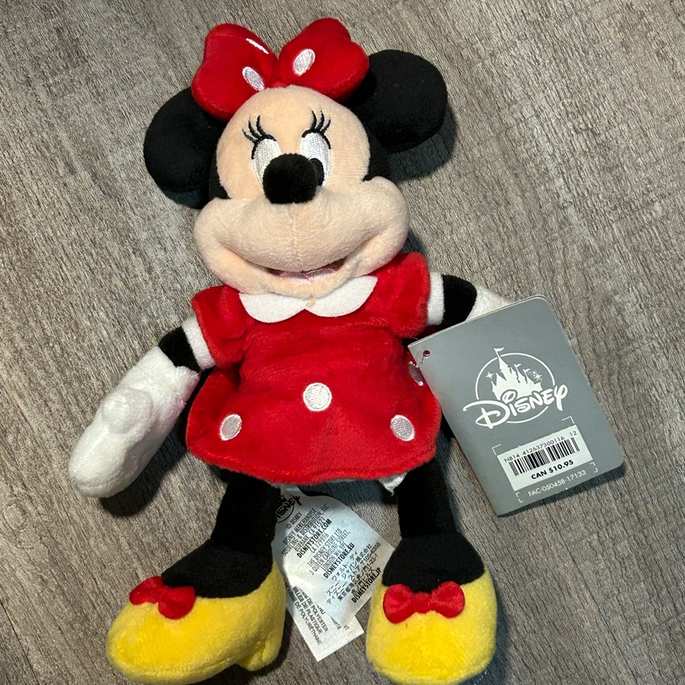 Disney Minnie Mouse Plush - Red, Black, and Yellow